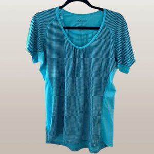 Eddie Bauer Sport Shirt Blue‎ Short Sleeve Top, Women’s Size XL